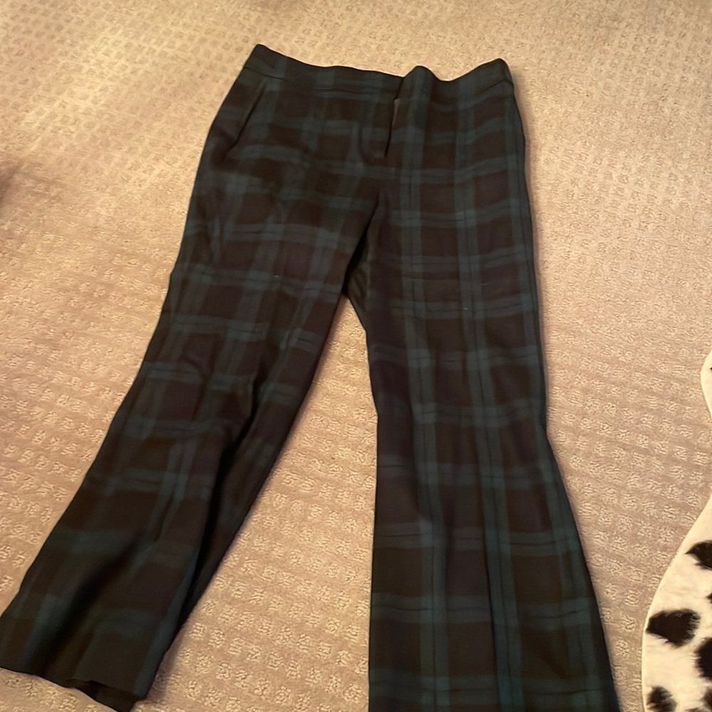 J. Crew black watch tartan pants
